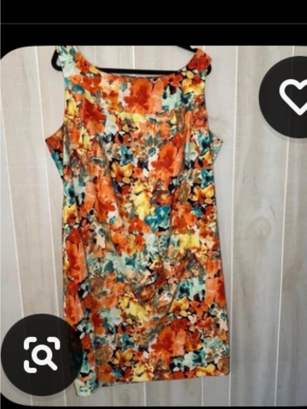 Kim Rogers Orange Multi Floral Sleeveless Shift Dress - Picture 1 of 1